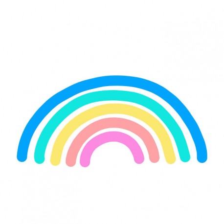 stickers mural arc en ciel decoratif bebe