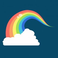 stickers mural arc en ciel tendance