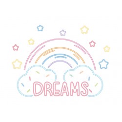 stickers mural arc en ciel reve