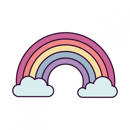 stickers mural arc en ciel reve