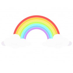 stickers muraux arc en ciel deco bebe