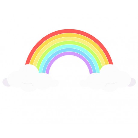 stickers muraux arc en ciel pas cher
