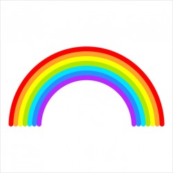 sticker mural arc en ciel