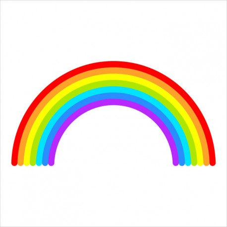 stickers muraux arc en ciel deco bebe