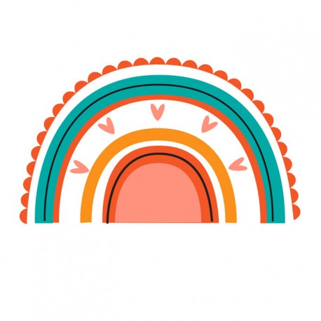 sticker mural arc en ciel