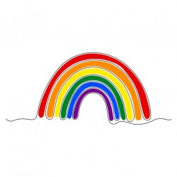 stickers muraux arc en ciel geant