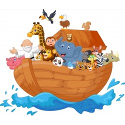 autocollant mural arche de noe