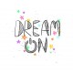 autocollant mural dream en couleur-