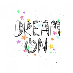 autocollant mural dream en couleur-