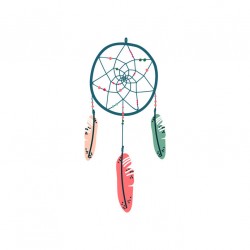 autocollants muraux attrape reve rose