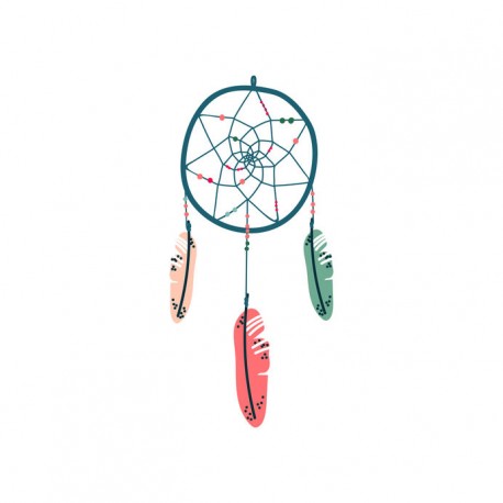 autocollants muraux attrape reve rose