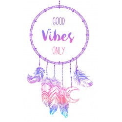 sticker mural boho fleurs