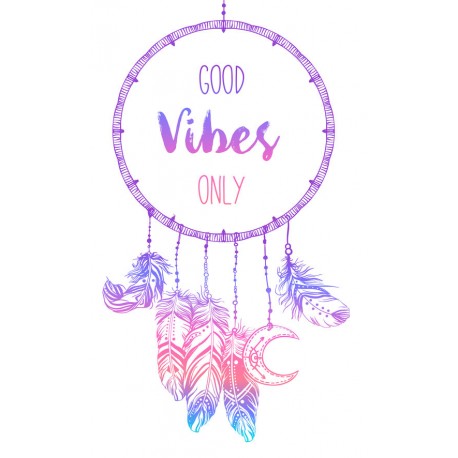 sticker mural boho fleurs