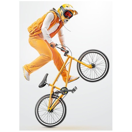 autocollant bmx gris et blanc
