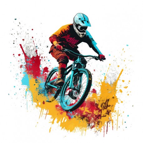 autocollant mural bmx chambre