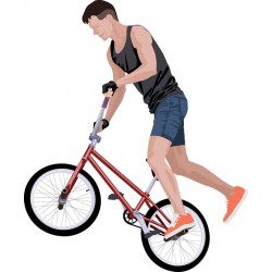 autocollant mural bmx couleurs