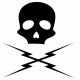 Sticker Tête de mort danger