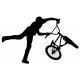 sticker mural bmx freestyle garcon