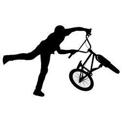 sticker mural bmx freestyle garcon