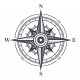 Adhesif boussole argent