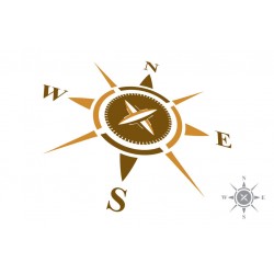 Adhesif boussole deco