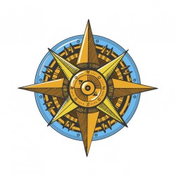 Adhesif boussole geant