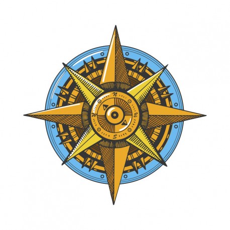 Adhesif boussole geant