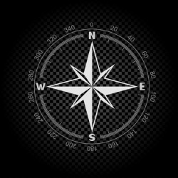 Adhesif boussole beige