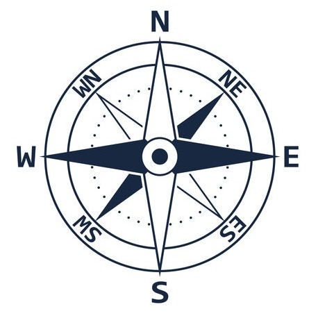 Autocollant boussole pas cher