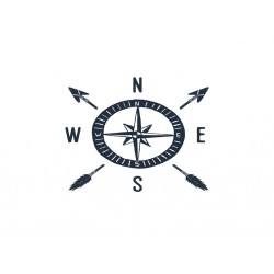 Autocollant boussole pas cher