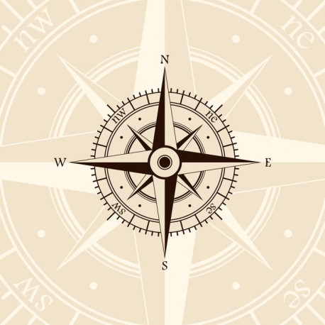 Autocollant geant boussole