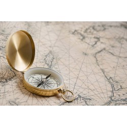 Autocollant muraux boussole bleu