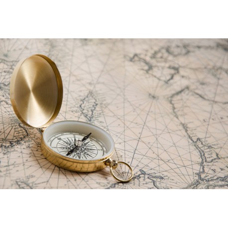 Autocollant muraux boussole bleu