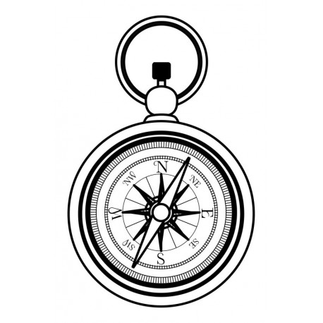 Autocollant muraux boussole geant