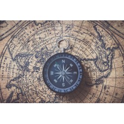 Autocollant muraux boussole ronde