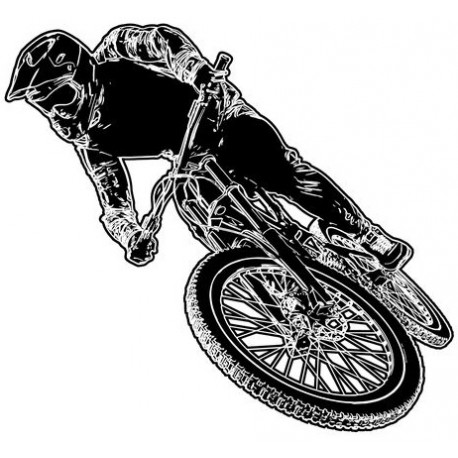 stickers muraux bmx noir et blanc
