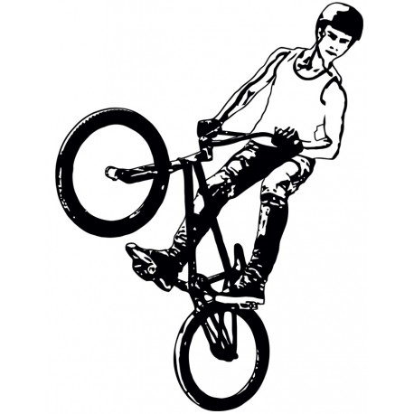 stickers velo bmx noir et rouge