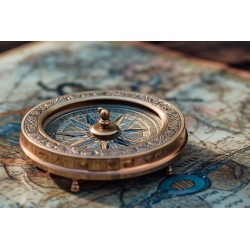 sticker boussole bleu