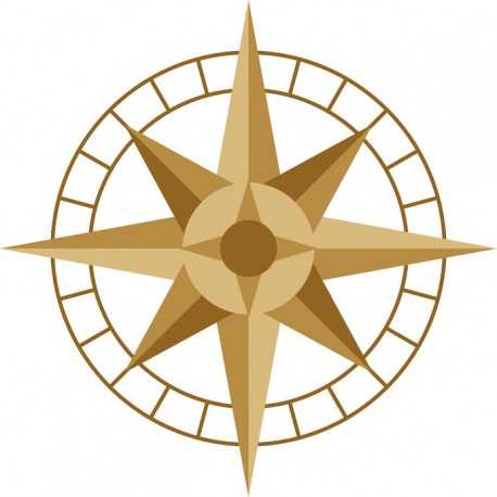 sticker boussole deco