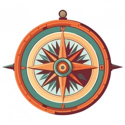 sticker boussole pas cher