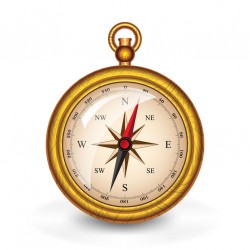 sticker mural boussole pas cher