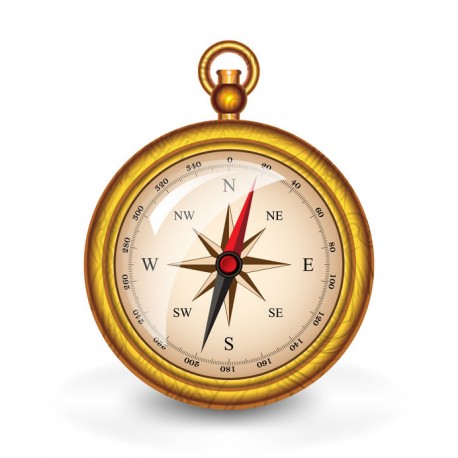 sticker mural boussole pas cher