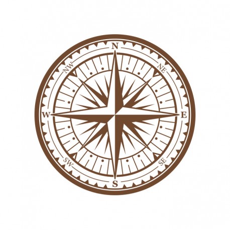 stickers boussole gris
