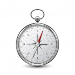 stickers boussole noir et blanc