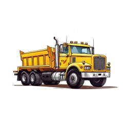 autocollant camion jaune