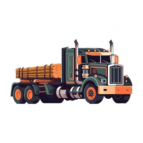 autocollant camion jaune