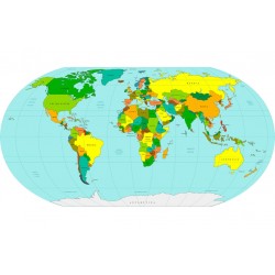 adhesif mural carte monde