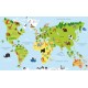 autocollant mural carte monde enfant