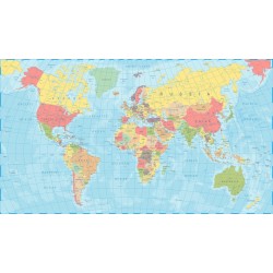 autocollant mural carte monde pas cher