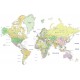 autocollants muraux carte monde